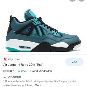 Air Jordan 4 retro 30th Teal